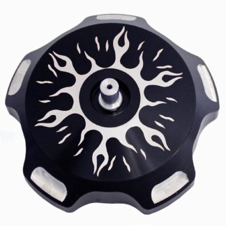 Gas Cap - Black Flames