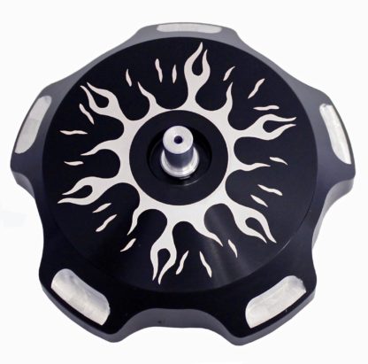Gas Cap - Black Flames