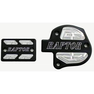 Throttle & Brake Cover Set (2009 & newer) - Black w/Logo