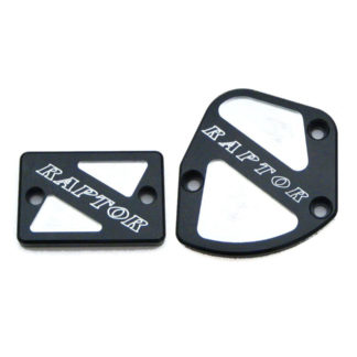 Throttle & Brake Cover Set - Black w/Logo - 2006 Only