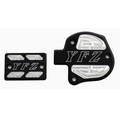 Throttle & Brake Cover Set - Black w/Logo