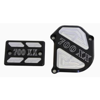 Throttle & Brake Cover Set - Black w/Logo