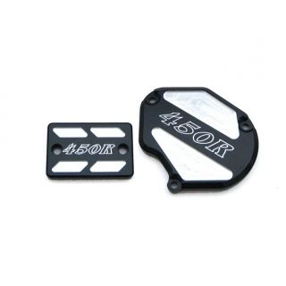 Throttle & Brake Cover Set - Black w/Logo (2006 & newer)