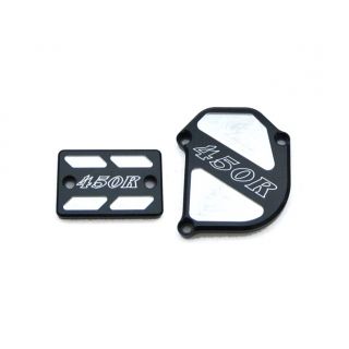 Throttle & Brake Cover Set  - TRX450R Black w/Logo (2004-2005)