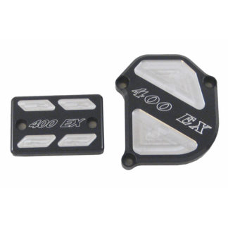 Throttle & Brake Cover Set - Black w/Logo