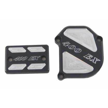 Throttle & Brake Cover Set - Black w/Logo